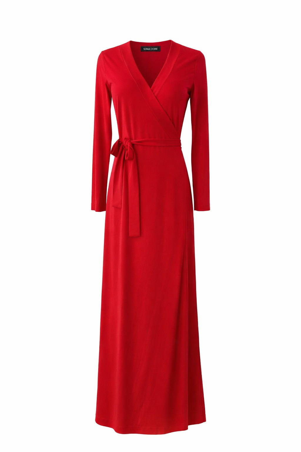 Langes rotes Wickelkleid – Signature Piece | Sonia Dorée