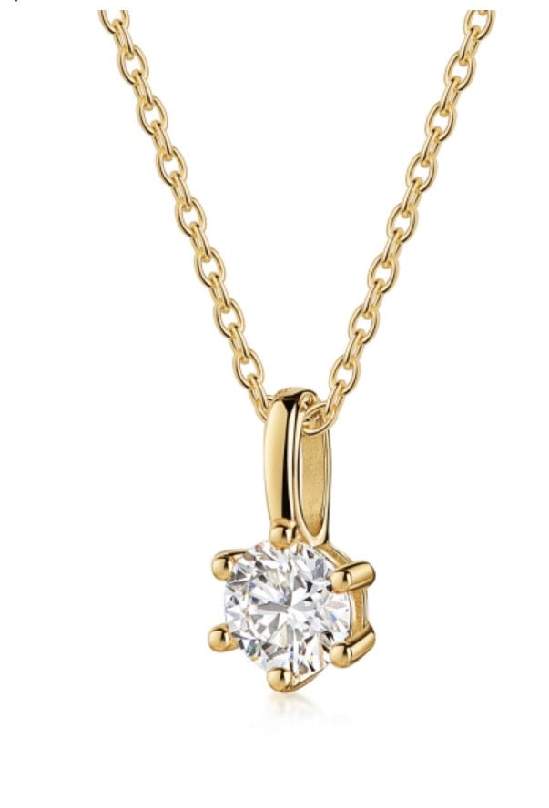 Anhänger mit Lab Grown Brillant 0,20 ct. Gelbgold 585